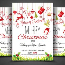 Legit Christmas Party Flyer Invitation Templates Creative Market