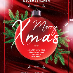 Worthy Christmas Eve Free Flyer Templates Freebies Layouts Editable Template