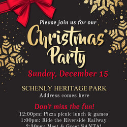 Excellent Christmas Party Flyer Template Poster Screen