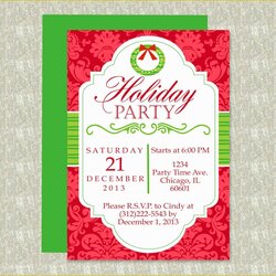 Office Christmas Party Flyer Templates Free Of Holiday Invitation Template Word Editable Microsoft