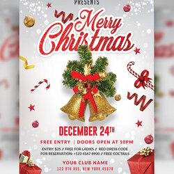 Superior Free Holiday Flyer Templates Printable Merry Christmas Preview