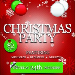 Matchless Free Printable Christmas Party Flyer Templates Of Holiday Invitations