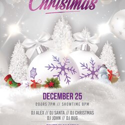 Admirable Merry Christmas Holiday Free Flyer Template Templates Brochure Flyers Inside Min