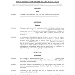 Capital Simple Corporate Bylaws Templates Samples