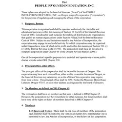 Cool Corp Bylaws Template Org Master Of Documents Corporation Shareholders Duties Directors Corporate