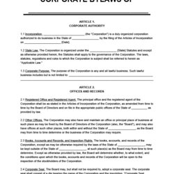 Admirable Free Corporate Bylaws Template Word Sample Example Form Write Documents Should