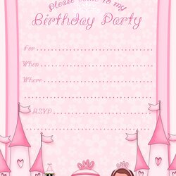Splendid Free Printable Princess Birthday Party Invitations Kits Template Invitation Invite Templates Invites