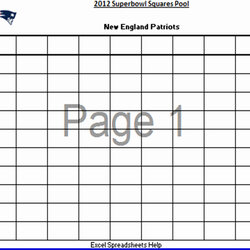 Super Football Squares Template Excel Awesome Spreadsheet Of