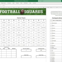 Spiffing Football Squares Excel Template Unlimited Games Pool