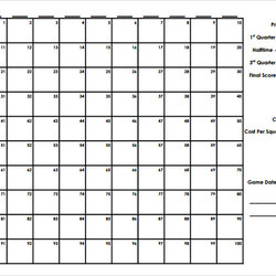 High Quality Football Squares New Concept Pool Template