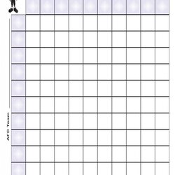 Football Square Template Excel Striking Squares Design