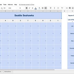 Swell Football Squares Spreadsheet Template For Google Sheets
