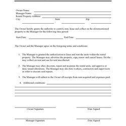 Superlative Simple Property Management Agreements Word Agreement