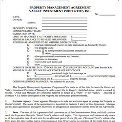 Out Of This World Property Management Agreement Templates Word Width