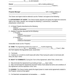 Cool Free Commercial Property Management Agreement Template