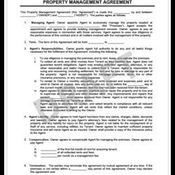 Very Good Property Management Agreement Create Download Free Contract Contracts Templates Form Template