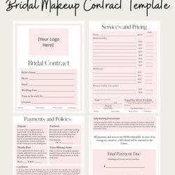 Spiffing Editable Bridal Makeup Contract Template
