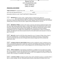 Wizard Makeup Artist Contract Sample Form Fill Out And Sign Printable Large