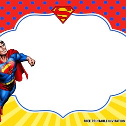 Eminent Free Superhero Superman Birthday Invitation Templates Printable Party