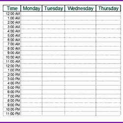 Magnificent Excel Schedule Template Weekly Templates Hour Calendar Example Unique Of