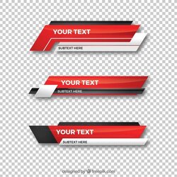 Fine Collection Of Red Lower Third Free Vector Web Design Banner Thirds