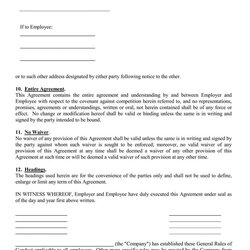 The Highest Quality Microsoft Word Non Compete Agreement Template Employee