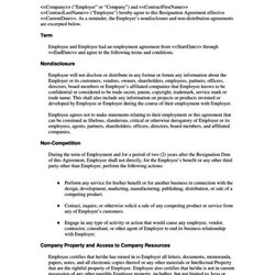 Fantastic Employee Non Compete Agreement Template
