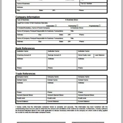 Superlative Credit Application Form Templates Width