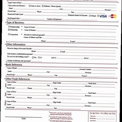Magnificent Credit Application Form Luxury Business