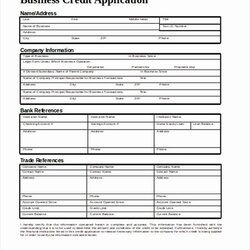The Highest Quality Credit Application Form For Business In Applications