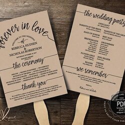 Magnificent Wedding Program Fan Template Instant Download Editable Printable Ceremony Order Programs