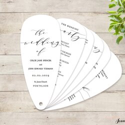Splendid Fan Wedding Program Petal Printable Instant Download Template Joan Connie Contact Shop
