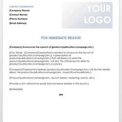 Exceptional Press Release Templates Free Word Samples Formats Examples Template Launch