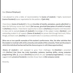 Splendid Personal Recommendation Letter Free Word Templates Template