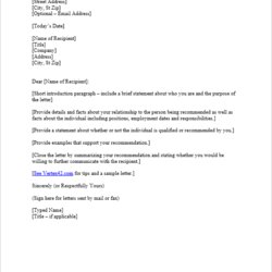 Cool Job Recommendation Letter Template Database Collection Reference Of
