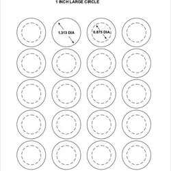 Sublime Circle Template Inch Templates Print