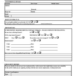 Outstanding Free Job Application Form Templates Word Excel Employment
