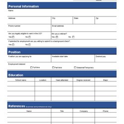 Eminent Job Application Form Template Download Standard Employment
