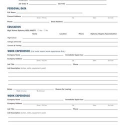 The Highest Standard How To Make Create An Employment Application Form Templates Examples Generic Template