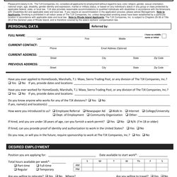 Cool Examples Of Job Applications Forms Employment Application Form Sample
