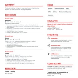 Perfect Truck Driver Resume Examples Guide For