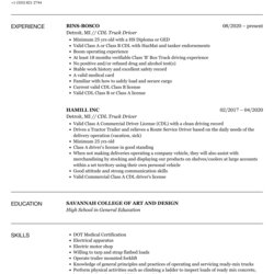 Super How To Make Truck Driver Resume Write For