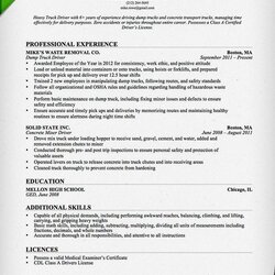 The Highest Quality Truck Driver Resume Sample And Tips Genius Examples Trucking Resumes