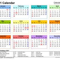 Exceptional Calendar Template