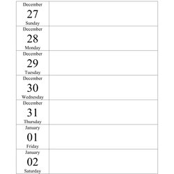 The Highest Quality Weekly Calendar Word Excel Blank Template Doc