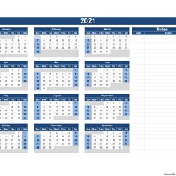 High Quality Calendar Excel Templates Printable Images Yearly Template Fill Sun Notes Start Year Calendars