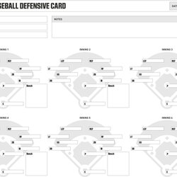 Fantastic Little League Lineup Template Defensive Card Sporting Strategy Grading Stunning Concept