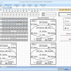 Splendid Little League Lineup Template Awesome Is Of