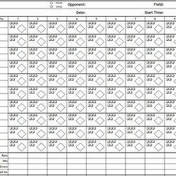 Exceptional Little League Lineup Template Scorecard Scoring Softball Excel Dugout Pitch Spiel Elegant