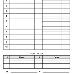 Great Little League Lineup Template Stupendous Concept